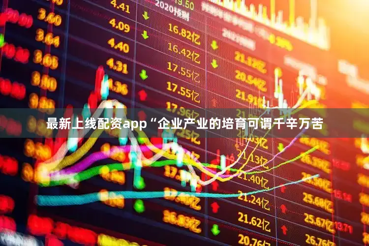 最新上线配资app“企业产业的培育可谓千辛万苦